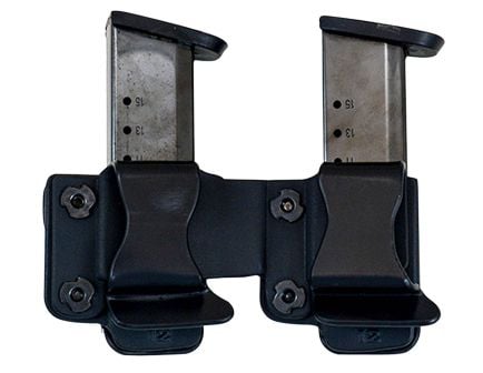 Comp-Tac Victory Gear Left Side Carry Outside the Waistband Twin Magazine Pouch for SIG P229/320 9mm Luger/40 S&W Pistols, Black - 10623-C62312000LBKN