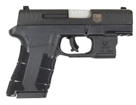 Diamondback Firearms AM2 Sub-Compact 9x19mm Pistol w/ Laser and Holster, Blk - DBAM29VLH