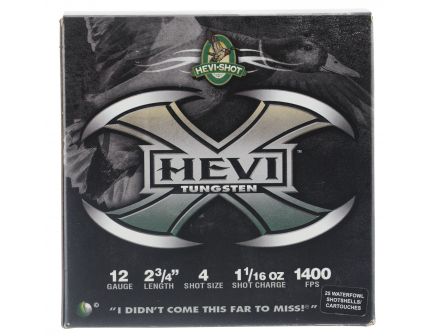 Hevi-Shot Hevi-X 2.75" 12 Gauge Ammo 4, 25/box - 50274