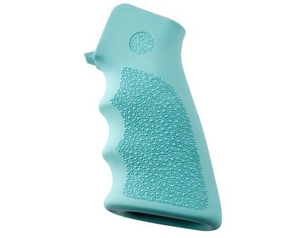 Hogue Grip w/ Finger Grooves for AR-15/M-16 Rifles, Aqua Blue - 15015