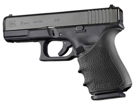 Hogue HandAll Beavertail Grip Sleeve for Glock 19/23/32/38 (Gen 1-2-5) Pistols, Black - 17050