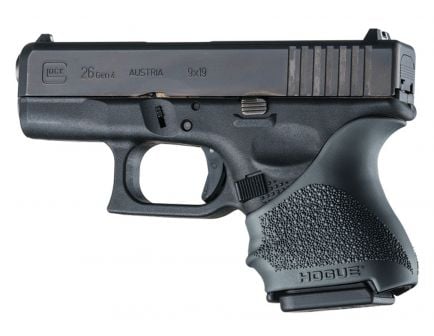 Hogue HandAll Beavertail Grip Sleeve for Glock 26/27/30/31/32/33/36, Walther PPQ SC Pistols, Black - 18600