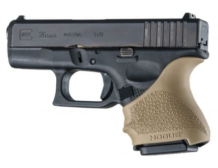 Hogue HandAll Beavertail Grip Sleeve for Glock 26/27/30/31/32/33/36, Walther PPQ SC Pistols, Flat Dark Earth - 18603