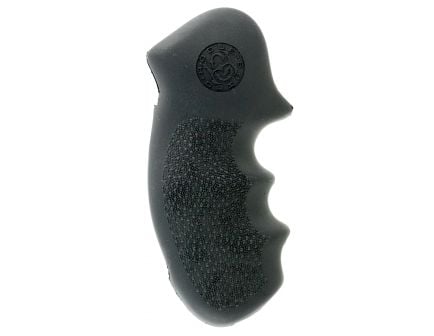 Hogue Rubber Monogrip w/ Finger Grooves for S&W K/L Frame Round Butt Revolver, Black - 19000