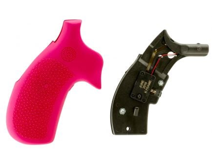 Hogue Monogrip Laser Enhanced Grip for S&W K or L Frame Round Butt Handgun, Pink - 19087