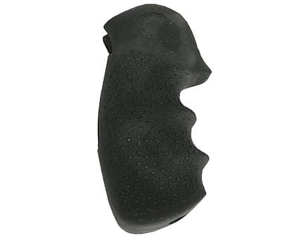 Hogue Monogrip w/ Finger Grooves for S&W N Frame Round Butt Revolver, Black - 25000