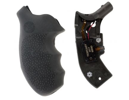 Hogue Monogrip Laser Enhanced Grip w/ Finger Grooves for S&W J Frame Round Butt Handgun, Black - 60080