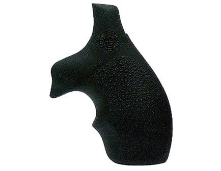 Hogue Bantam Grip w/ Finger Grooves for S&W J Frame Round Butt Revolver, Black - 61000