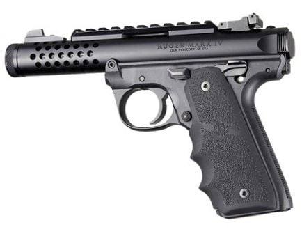 Hogue Grip w/ Finger Grooves for Ruger 22/45 MKIV Pistols, Black - 79080