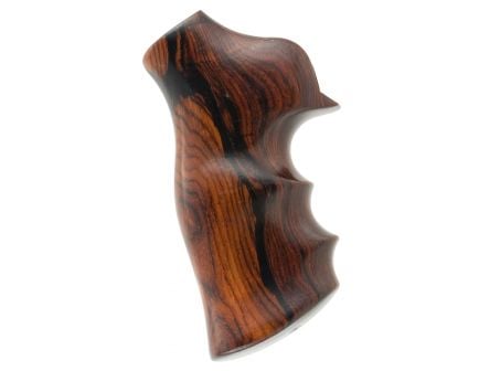Hogue Fancy Hardwood Revolver Grip w/ Finger Grooves for GP100/Super Redhawk Revolvers, Cocobolo Brown - 80800
