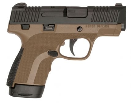 Honor Defence Honor Guard Sub-Compact 9mm Pistol, FDE - HG9SCMSFDE