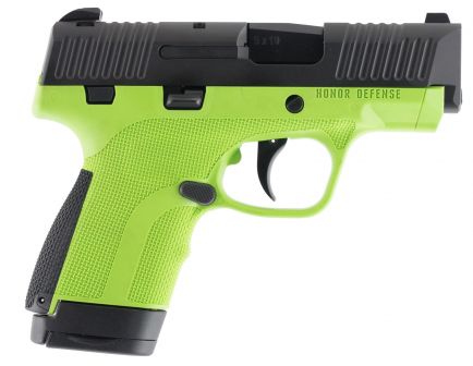 Honor Defence Honor Guard Sub-Compact 9mm Pistol, Acid Green - HG9SCAG