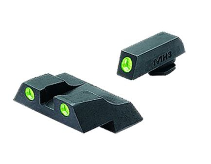 Meprolight Tru-Dot Fixed Front/Rear Night Sight Set for Glock 26/27 Pistol, Green - ML10226
