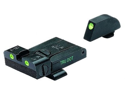 Meprolight Tru-Dot Self Illuminated Adjustable Front/Rear Night Sight Set for Glock 17, 19-23 Pistols - ML20224