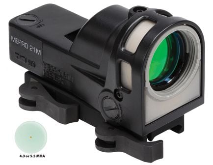 Meprolight MEPRO M21 1x30mm Day/Night Self Illuminated Reflex Sight, 4.3 MOA Dot - ML62621