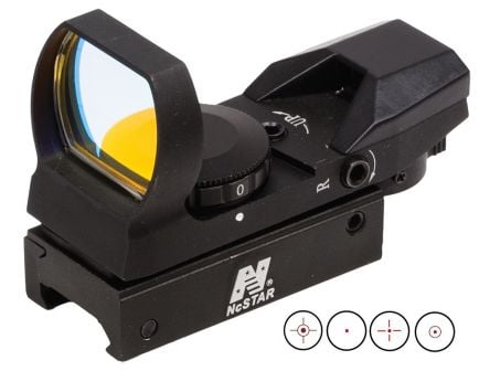NcStar 1x24x34mm Reflex Sight, Illuminated 4 Pattern 3 MOA Red - D4B
