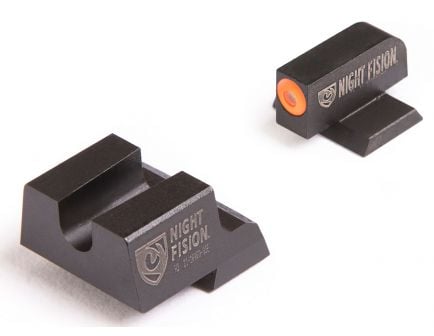Night Fision Night Sight Set for Canik TP9SFx Handguns, Green with Orange Square Front - CNK-026-014-OGZX
