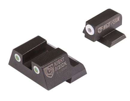 Night Fision Night Sight Set for Canik TP9SF ELITE Handguns, Green with White Square Front/Rear - CNK-027-003-WGWG