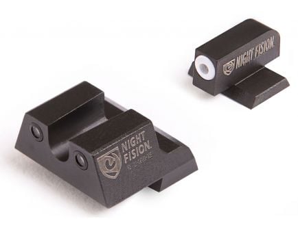 Night Fision Night Sight Set for Canik TP9SF ELITE Handguns, Green with White Square Front, Green with Black U-Notch Rear - CNK-027-007-WGZG