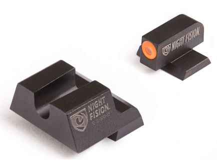 Night Fision Night Sight Set for Canik TP9SF ELITE Handguns, Green with Orange Square Front - CNK-027-014-OGZX