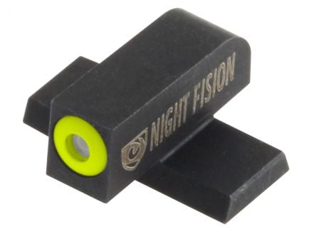 Night Fision Night Sight Set for SIG Sauer .40 S&W, .45 ACP P-Series Pistols, Green with Yellow Square Front, Green with Black U-Notch Rear - SIG-176-007-YGZG