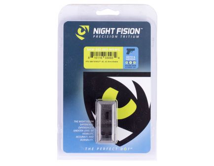 Night Fision Night Sight Set for Smith & Wesson M&P Shield 40, 45, 9mm Pistols, Green with White Square Front/Rear - SAW-202-003-WGWG