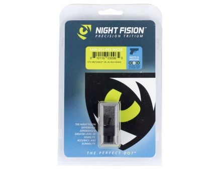Night Fision Night Sight Set for Smith & Wesson M&P Shield 40, 45, 9mm Pistols, Green with White Square Front, Green with Black Square Rear - SAW-202-003-WGZG