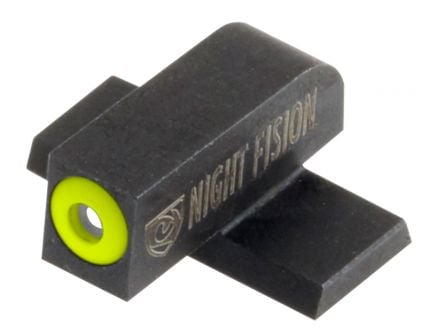 Night Fision Night Sight Set for Springfield XD, XD(M), XD Mod 2 Pistols, Green with Yellow Square Front, Green with Black U-Notch Rear - SPR-226-007-YGZG