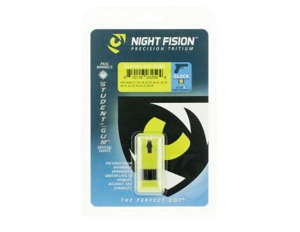 Night Fision Night Sight Set for Glock 17, 17L, 19, 22-28, 31-35, 37-39 Pistols, Green with Orange Accur8 Front, Green with Black Square Rear