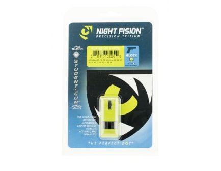 Night Fision Night Sight Set for Glock 17, 17L, 19, 22-28, 31-35, 37-39 Pistols, Green with Yellow Accur8 Front Green with Black Square Rear