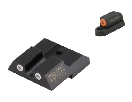 Night Fision Night Sight Set for CZ-USA P-07, P-09 Handguns, Green with Orange Square Front, Green with White U-Notch Rear - CZU-076-007-OGWG