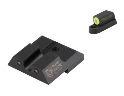 Night Fision Night Sight Set for CZ-USA P-07, P-09 Handguns, Green with Yellow Square Front, Green with Black U-Notch Rear - CZU-076-007-YGZG
