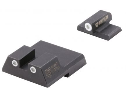 Night Fision Night Sight Set for HK VP9, 45C Tactical, P30SK Handguns, Green with White Square Front/Rear - HAK-126-003-WGWG