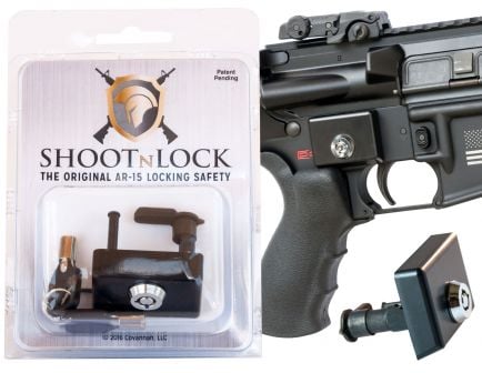 Shoot N Lock Steel Locking Safety for AR-15 Style Rifle, Black - 00020
