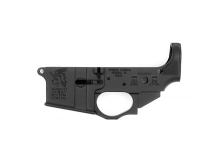 Spikes Tactical Multi-Caliber Unicorn Logo Snowflake Lower Receiver, Hardcoat Anodized Black - STLS030