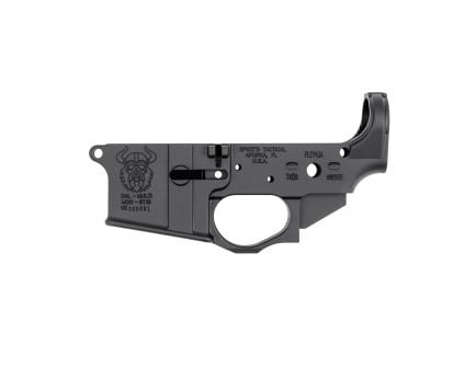 Spikes Tactical Multi-Caliber Viking Logo Stripped Lower Receiver, Hardcoat Anodized Black - STLS031