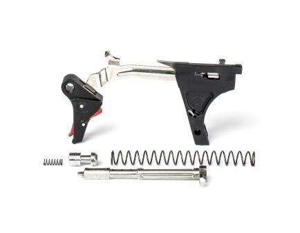 ZevTech Pro Flat Face Drop-in Trigger Ultimate Kit for Glock 17, 17L, 19, 26, 34, Gen 3 Pistols, Black/Red - FFT-PRO-ULT-3G9-B-R