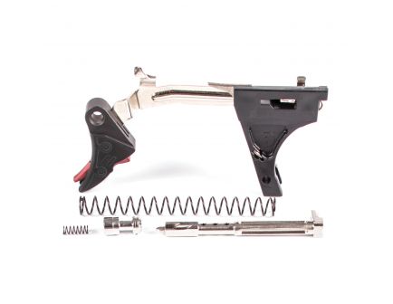 ZevTech Pro Curved Face Drop-in Trigger Ultimate Kit for Glock 17, 17L, 19, 26, 34, Gen 3 Pistols, Black/Red - CFT-PRO-ULT-3G9-B-R