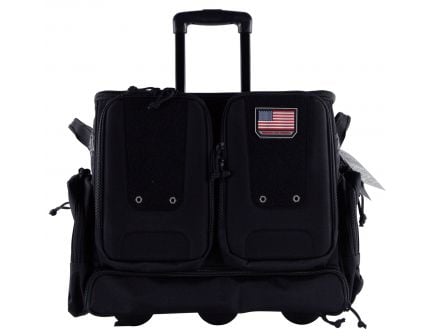 G Outdoors Tactical Rolling Range Bag, Teflon Coated Black - T2112ROBB