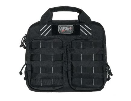 G Outdoors Tactical Double Plus 2 Pistol Case, Teflon Coated Black - T1412PCB