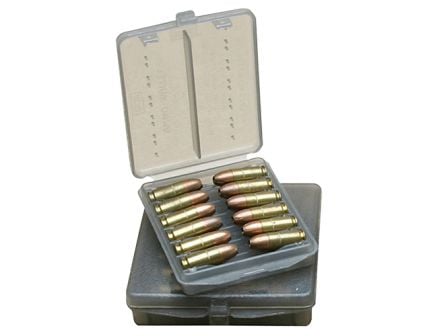 MTM Case Gard .38/.357 Cal 12 Round Ammo Wallet, Clear Smoke - W128B
