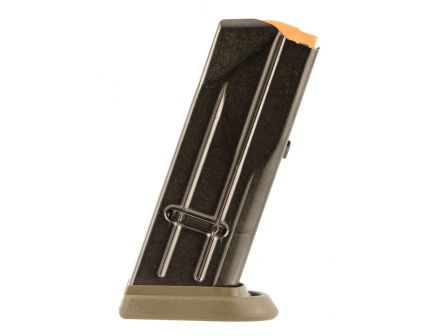 FN America 10 Round 9mm Flat Base Magazine, Black Body/Flat Dark Earth Base - 20100063