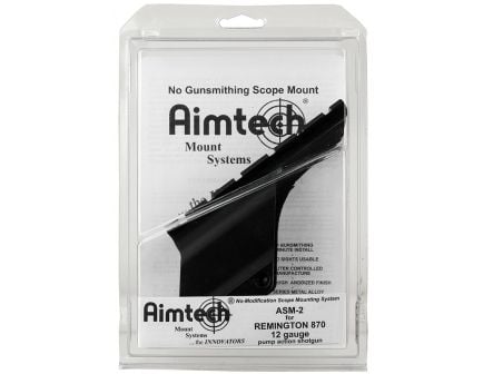 Aimtech Remington 870 12 Gauge Metal 1-Piece Dovetail Saddle Mount, Satin Black - ASM2