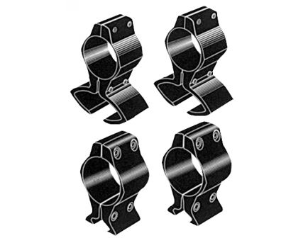 Kwik-Site 1" or 0.875" See-Thru Grooved Receiver Mount, Matte Black - KSN-22