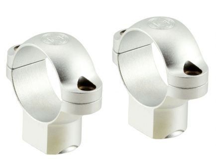 Leupold 1" Medium Steel 2-Piece Dual Dovetail Scope Ring, Silver - 52323