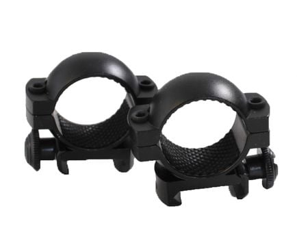 Traditions Crackshot 1" Medium Aluminum Top/Bottom Style Scope Ring, Matte Black - A791DS