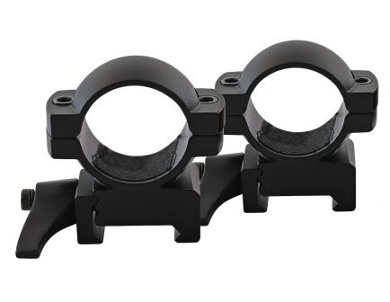 Traditions Crackshot 1" Medium Aluminum Quick Detach Top/Bottom Style 2-Piece Scope Ring, Matte Black - A1373