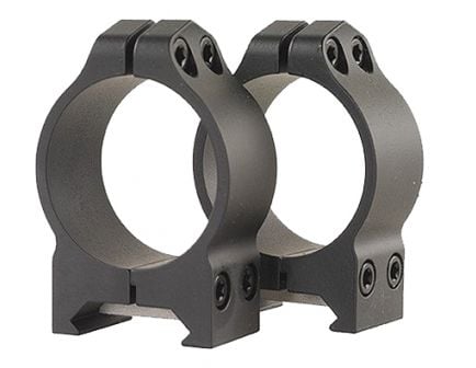 Warne Scope Mounts Maxima 30mm Medium Steel Fixed Scope Ring, Matte Black - 214M