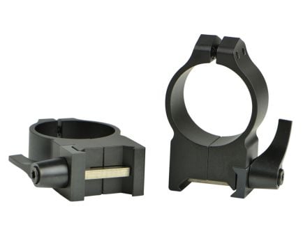 Warne Scope Mounts Maxima 30mm High Steel Quick Detach Scope Ring, Matte Black - 215LM