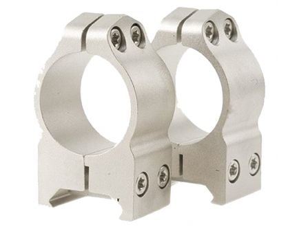 Warne Scope Mounts Maxima 1" Medium Steel Fixed Scope Ring, Silver - 201S